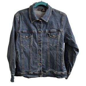 VTG North Crest Women's Denim Jean Jacket Blue Size L (14-16)